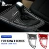 Kohlefaser Für BMW 1er E82 E88 2008-2013 Zubehör Auto Schaltknauf Seitenleiste Aufbewahrungsbox Rahmen Aufkleber Zubehör