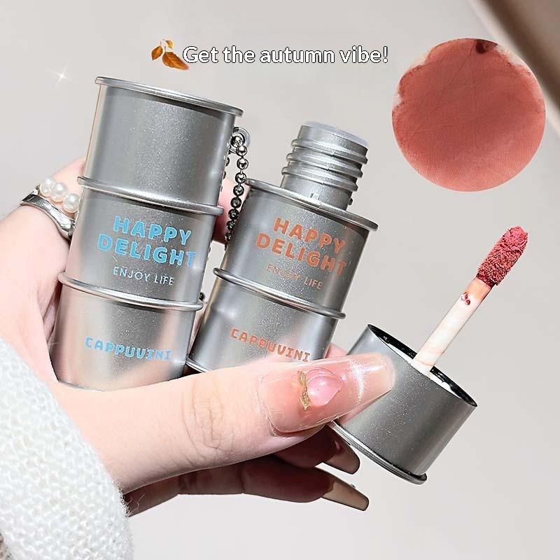 Cappuvini Metallische Tube Samt Lippenmousse - Nicht austrocknendes mattes Nude Langanhaltender flüssiger Lippenstift Erschwinglicher Samt Lippenstift