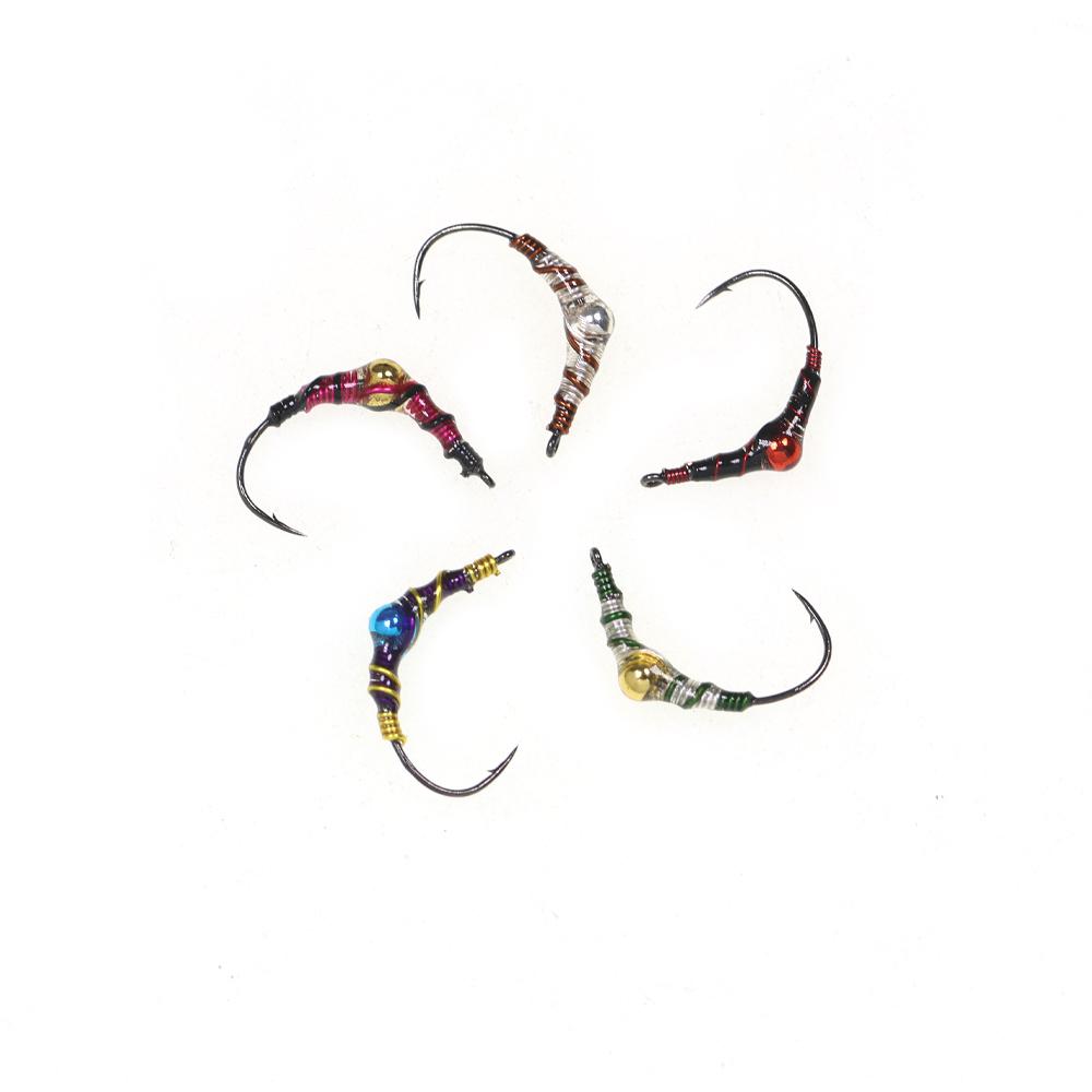 #9 Brass Bead Epoxy Chironomid Buzzer Nymph Fly, Midge Pupa Fast Sinking Fly Fishing Flies for Trout Grayling Bass