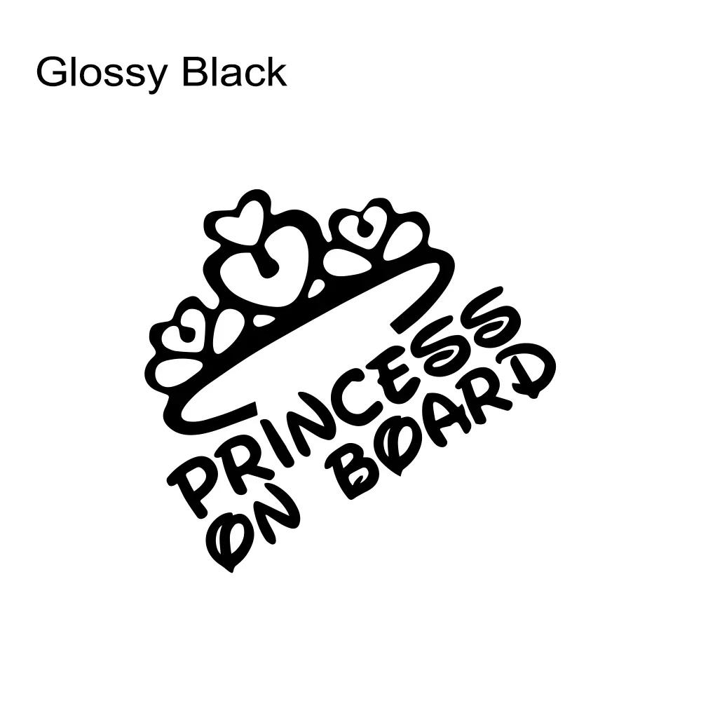 

Heart Shaped Crown Pattern Car Sticker Princess On Board Decal Driving Safety Warning Sign Sticker Car Decoration Accessories