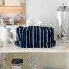 Creative Retro Striped Tissue Box Living Room Home Storage Box Room Desktop Decoration Tissue Box, Fabric Tissue Storage Bag New