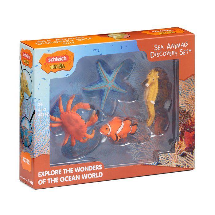 Joom Schleich Bianco Set Di Figure - 42742 - Animali Marini - Wild Life - 4 Pezzi - Dai 3 Anni