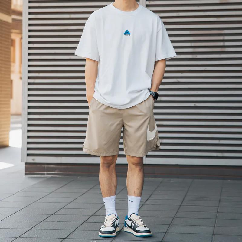 Nike Lightweight Comfortable Loose Breathable Casual Shorts Men Shorts Khaki FQ6997