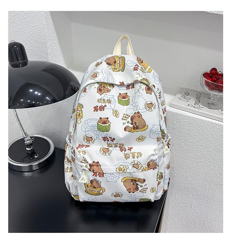 School BagsNew Card Ladies Backpack Cute Cartoon High Value Junior High School Student Large Capacity School Bag Fix Versatile