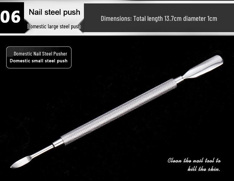 Manicure and Cuticle Pusher Set: Stainless Steel Exfoliating Nail Repair Tool.