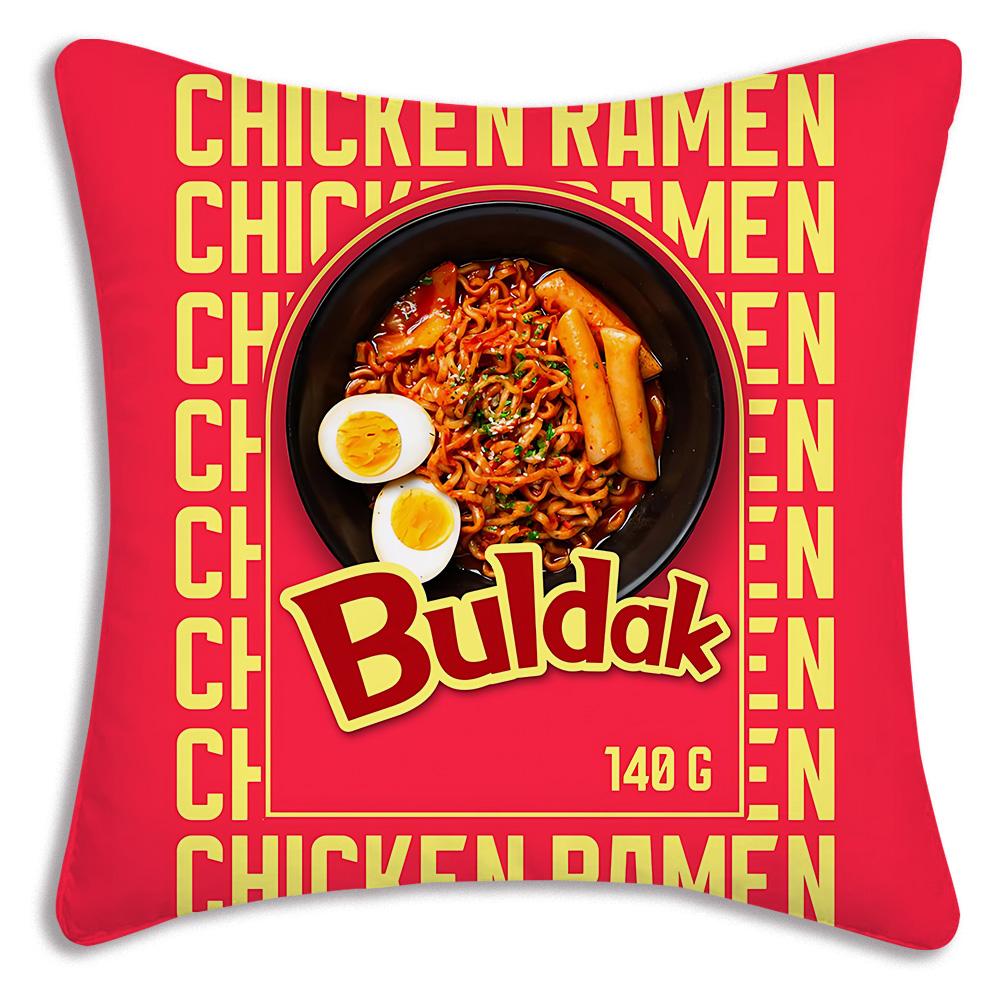 Kwaii Anime B-Buldaks Pillow Covers Cartoon Sofa Decorative Home Double-sided Printing Short Plush Cute Cushion Cover