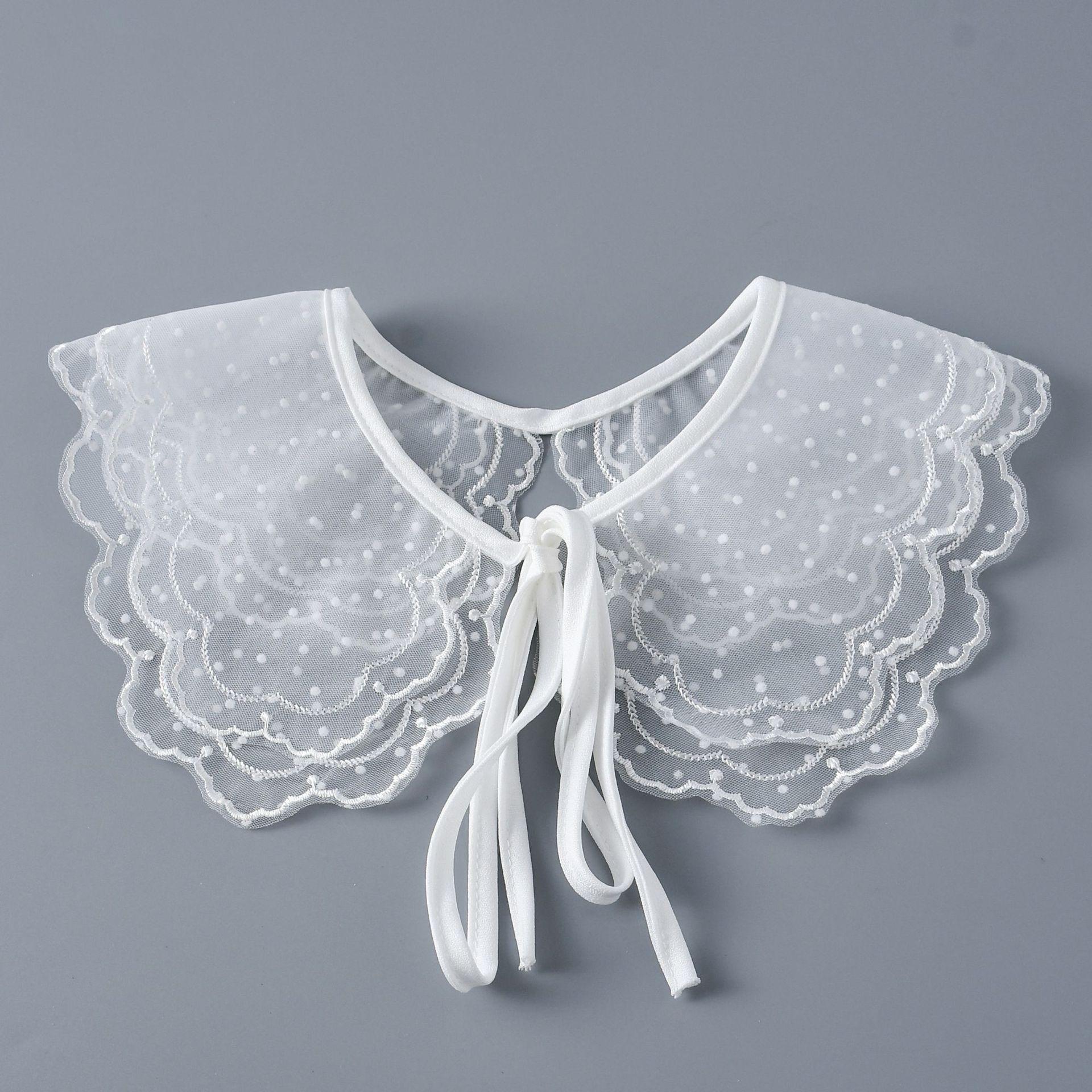 

Женская кружевная рубашка со съемным воротником, регулируемым ремешком, кружевной шалью, маленькими наплечными накидками, маленькой накидкой, ложным воротником