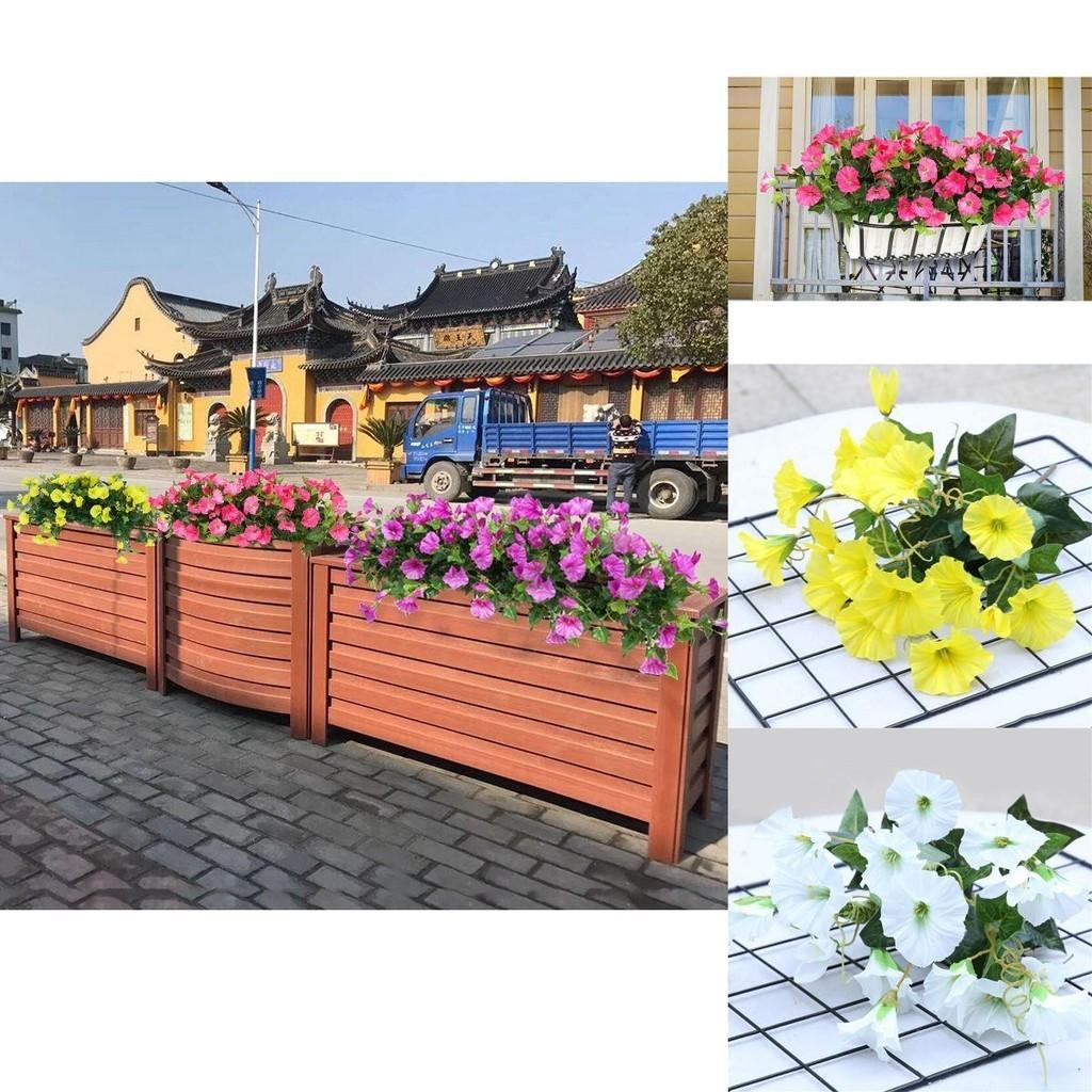 Beautiful 35cm Artificial Morning Glory Flower Fake Silk Petunia With Seven Branches For Home Decor