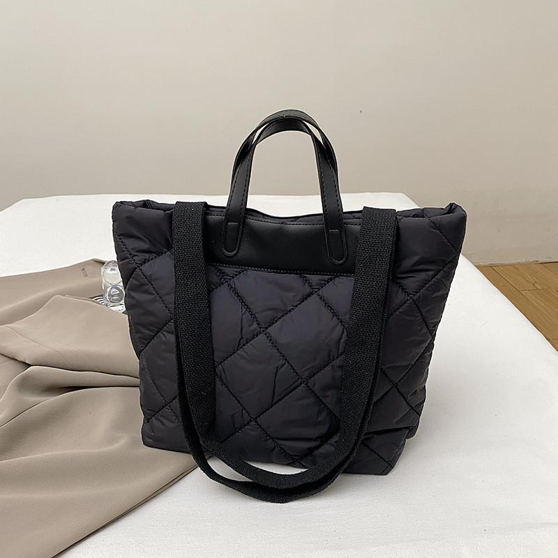 Spacious And Stylish Nylon Tote Bag For Women With Quilted Design Perfect For Use Everyday
