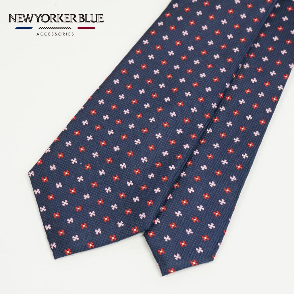 [New Yorker Blue] Silk Necktie (Brand Name)