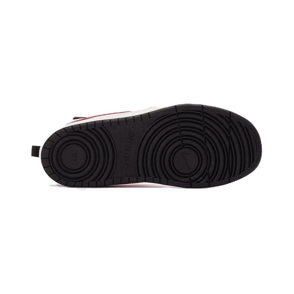 (PS) Nike Court Borough Mid 2Velcro 'White Black University Red' Kids' CD7783-110
