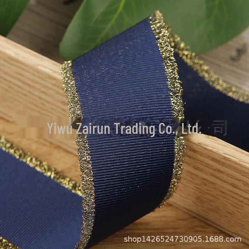 

Блестящая лента с золотой окантовкой для аксессуаров и украшений для волос 15mm (50 yards)