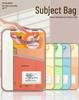 L-Shaped Transparent Mesh File Bag with Zipper: Large Opening Student Tote for Exams