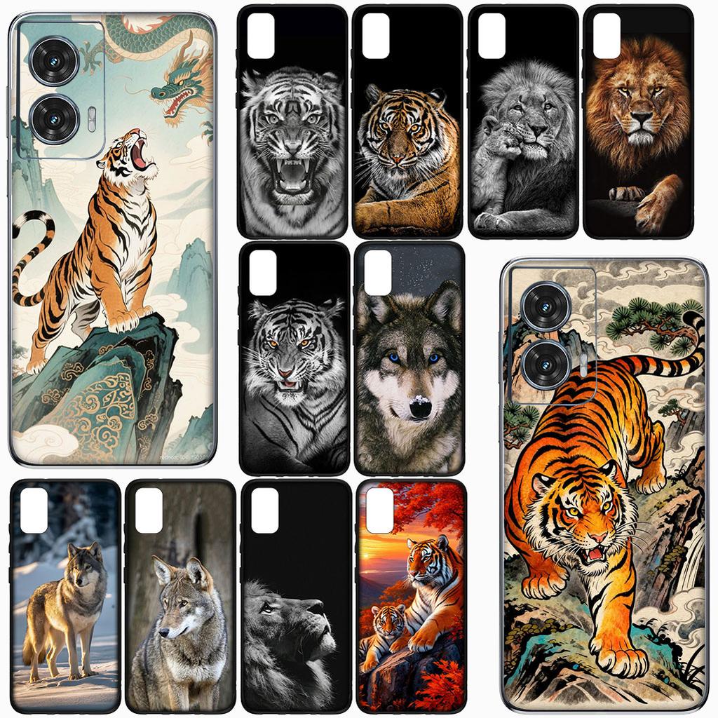 Cover for Xiaomi Redmi Note 13 A3 14 Pro Plus 9T 14C 13C 13X 9C NFC + Pro+ 5G 4G Protective Phone Case Tiger Stalking Wolf Art