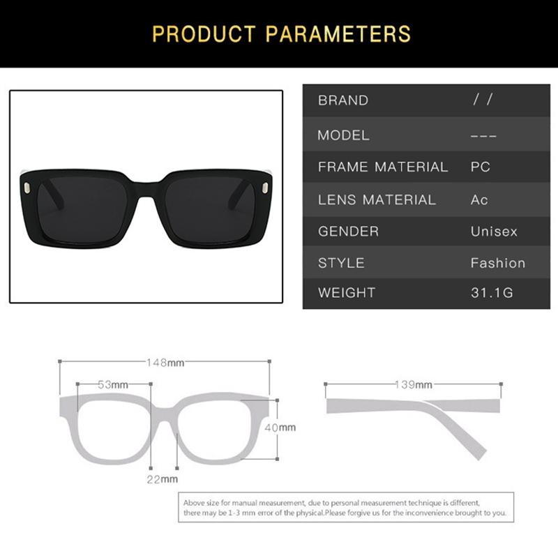 Vintage Čtvercové Sluneční brýle Dámské Pánské Značkové Designové Sluneční brýle Zrcadlové Vintage Sluneční brýle Dámské Módní Nýtované Oranžové Sklo Y2