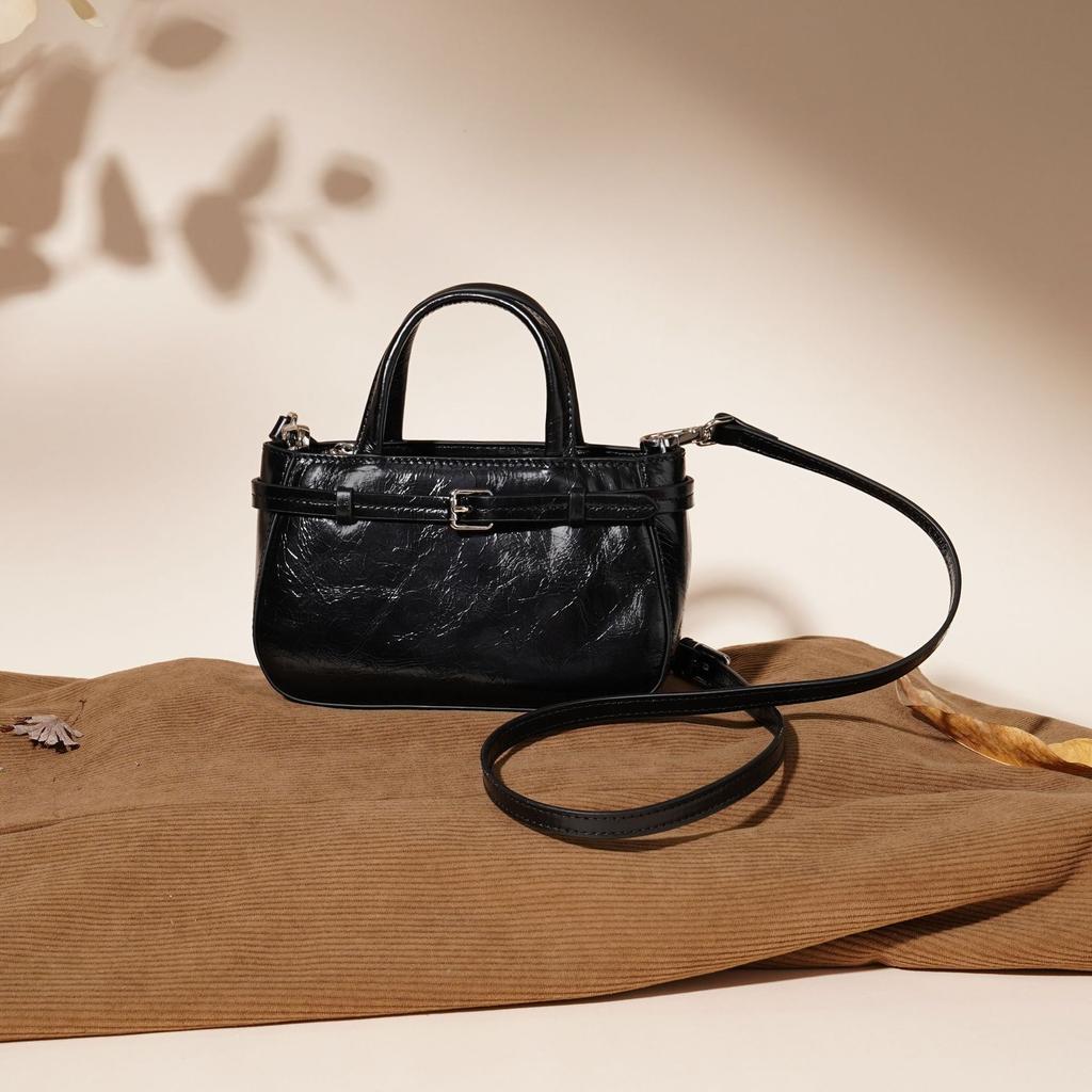 Borsa da donna in vera pelle giapponese borsa a mano in pelle di mucca cerata ad olio primavera estate nuova moda semplice borsa a spalla a tracolla