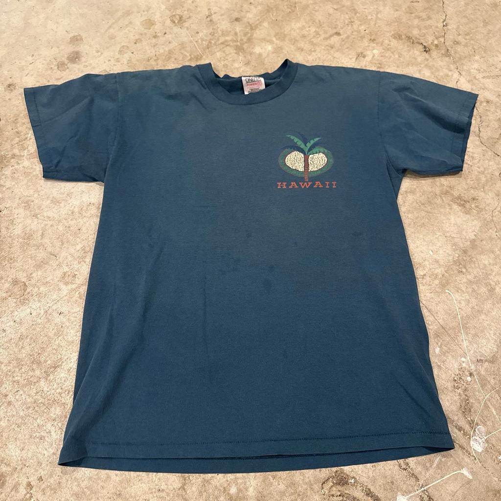 Vintage North Shore Hawaii T T-Shirt Large Green Hawaii Floral Single Stitch