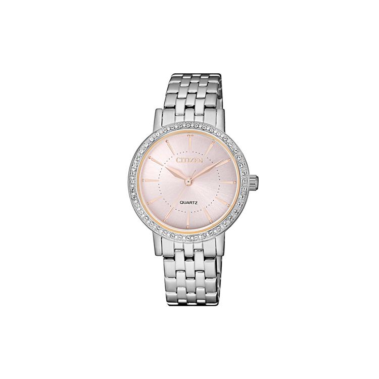 CITIZEN Quartz Movement Stainless Steel Strap Watch Women s Watch Pink Watch Dial EL3041-87X Pink Watch Dial