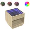 Infinity LED Coffee Table in Sonoma Oak 50x50x50 cm