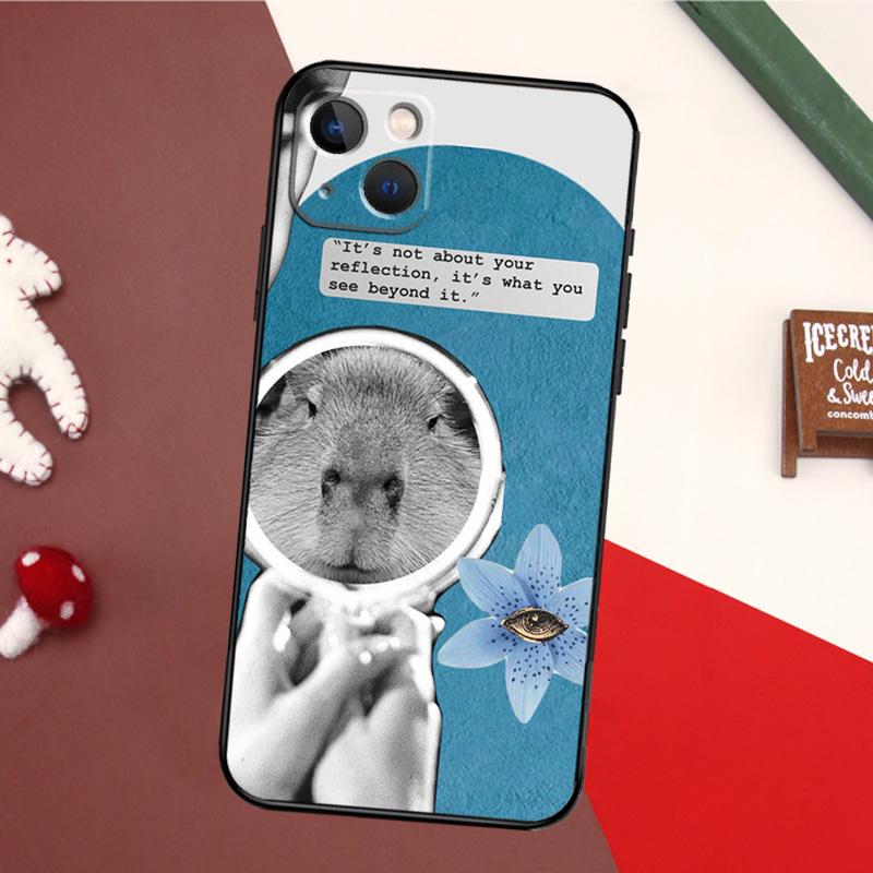 Funny Capybara Case For iPhone 16 Pro Max 14 13 12 11 15 17 Pro Max mini 15 16 Plus 16e 17 Air Back Cover