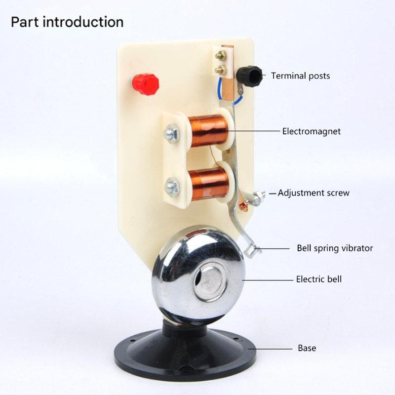 Electromagnetism Experiment Apparatus Metal Electric Bell Demonstrator Device Physics Teaching Aid for Science Study
