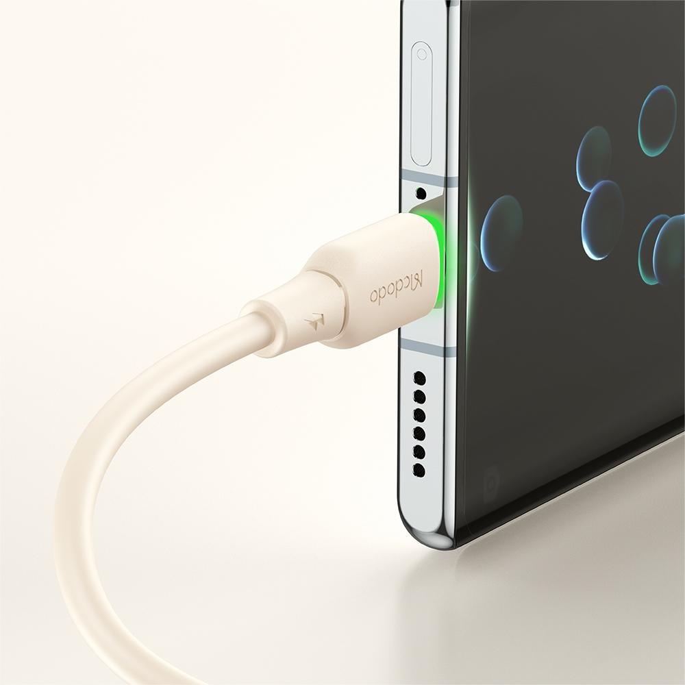 Mcdodo Usb-C Fast Charging Cable For Samsung Apple Usb Type C 65W 1M Led Beige