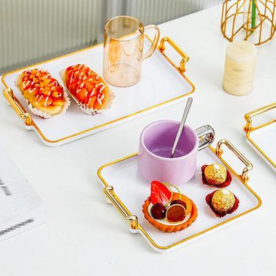 Large Rectangular Tea Tray: Food-Grade Home Tray for Teacups, Snacks, Fruits, Bread, Dining Use