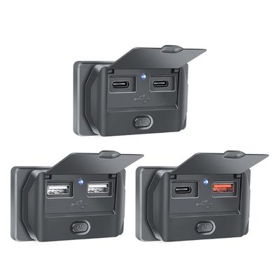 USB Soketi 12V-24V Güç Adaptörü Tip-C/USB A/USB A+Tip C Panel Montaj Şarj Portu Deniz Teknesi Otobüs ATV İçin