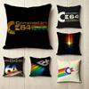 Retro Computer CCommodore C Square DoubleSided Printed Pillow Case Bedroom Bedside Pillow Sofa Cushion Cover