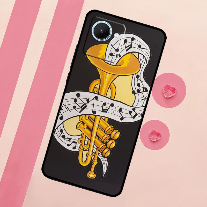 Violin Piano For Realme 10 11 12 13 14 Pro Plus C55 C71 C75 C67 C63 C61 C53 C35 C65 GT6 GT7 15 Pro Case