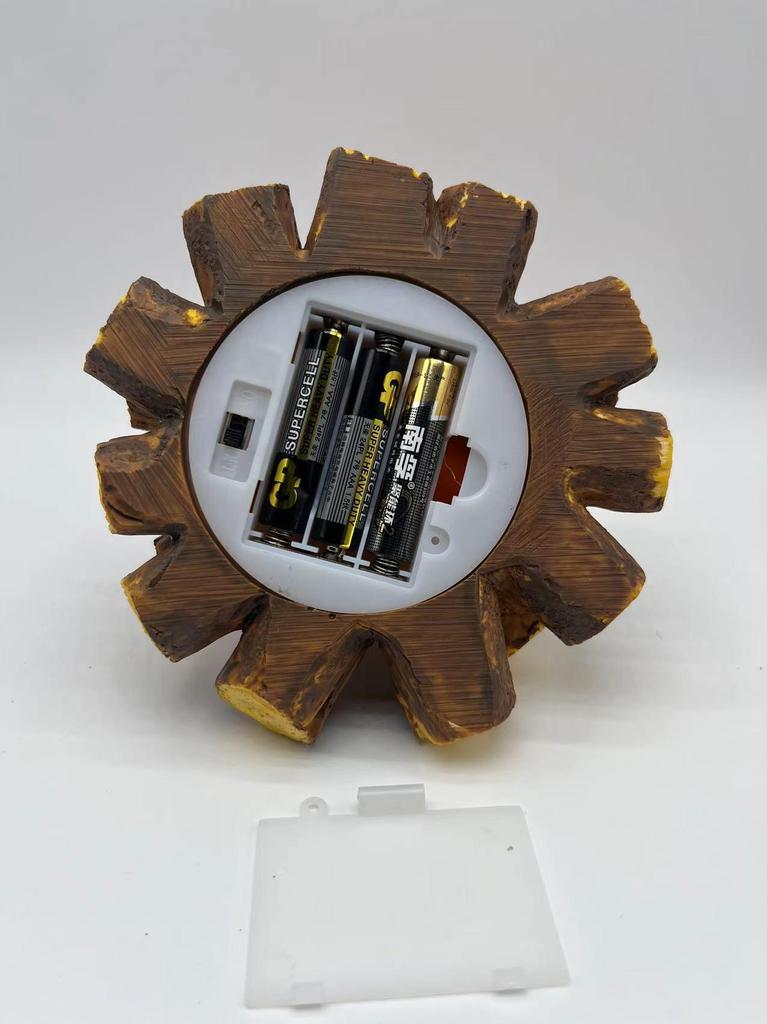Battery-Powered Resin LED Night Light: Simulated Charcoal Flame Atmosphere Lamp - Ideal for Christmas Gifts & Scene Props
