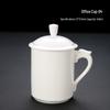 Shangqi Dragon Handle White Porcelain Ceramic Mug with Lid