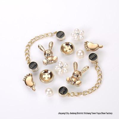 Perlmutt Schmetterling Herz Croc Charms - Frische Süße Schuhblumen & Schnallen Zubehör