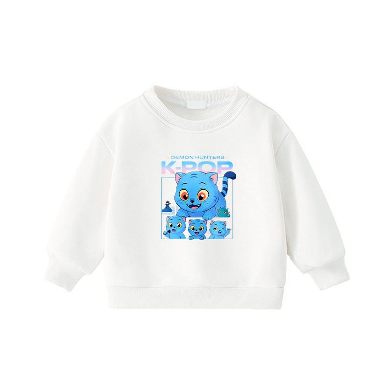 Derpy Kpop Hunters Rumi Zoey Mira Print Long Sleeves Sweatshirt Outerwear For Kids Girls 110cm белый