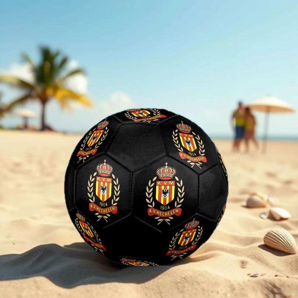 KV Mechelen Size 5 Soccer Ball, Machine-Stitched PVC, Durable & High Bounce, All Ages Fit, fan merchandise, matches & outdoor use.