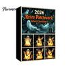 Seasonal Home Accents Halloween Advent Calendar, 24 Day Countdown Box with Mini Country Style Party Decor Ghost Figures, Rustic Farmhouse for