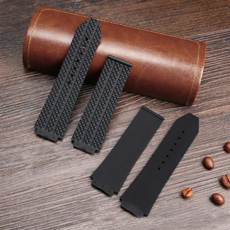26mm * 19mm 25mm*17mm High-Quality Silicone Rubber Watch Strap Suitable For HUBLOT Wheel Hub Watchbands  Men Strap Of Big