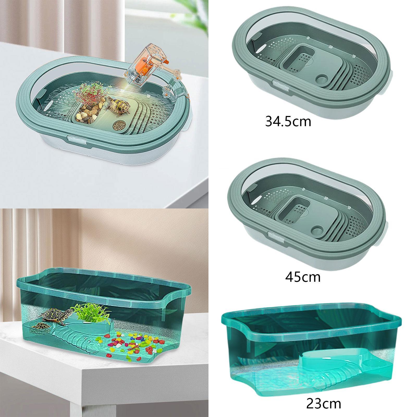 Turtles Tank Aquarium Terrapin Tortoises Case Frog Pets Accessories Amphibians M