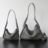 Genuine Leather Pillow Shape Tote Bag Women Soft Full-Grain Cowhide Large Capacity Crossbody Shoulder With Magnet