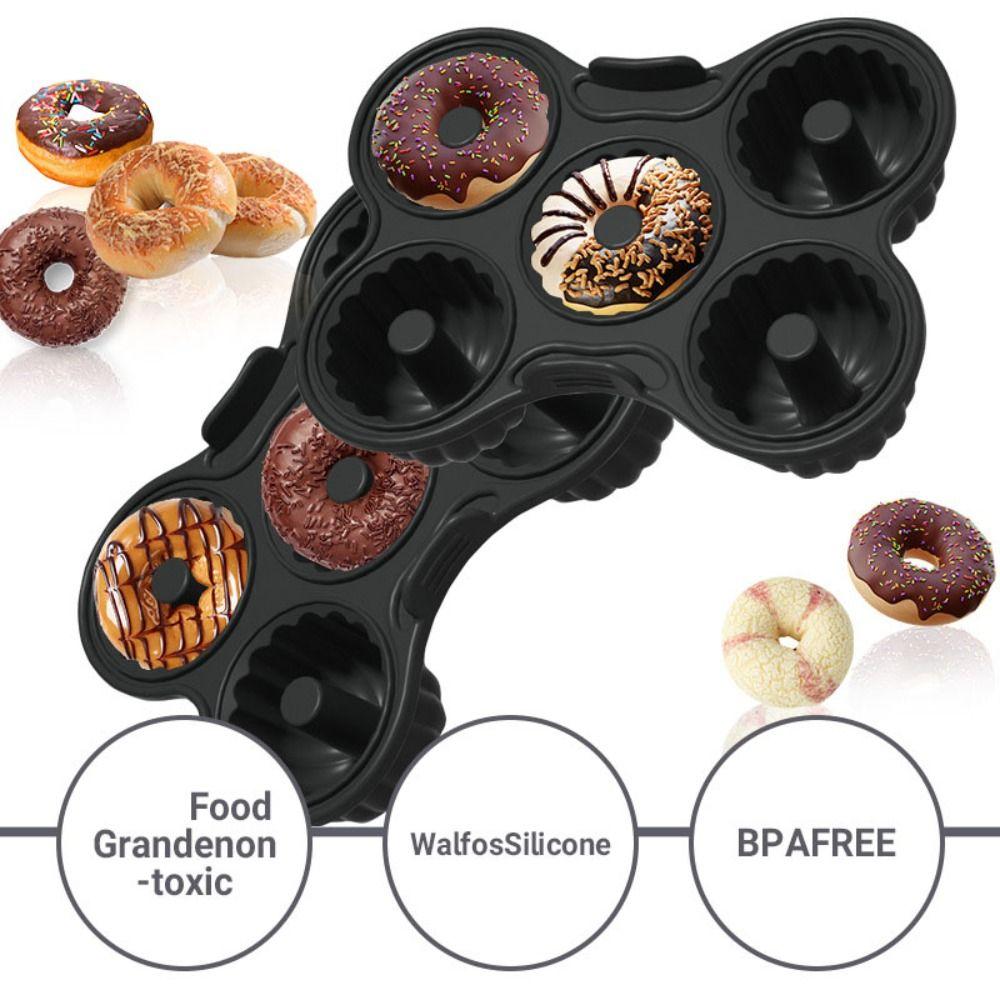 Silicone Donut Mold No Stick Donut Making Tray Baling Tool Air Fryer Donut  Baking Pan  Kitchen