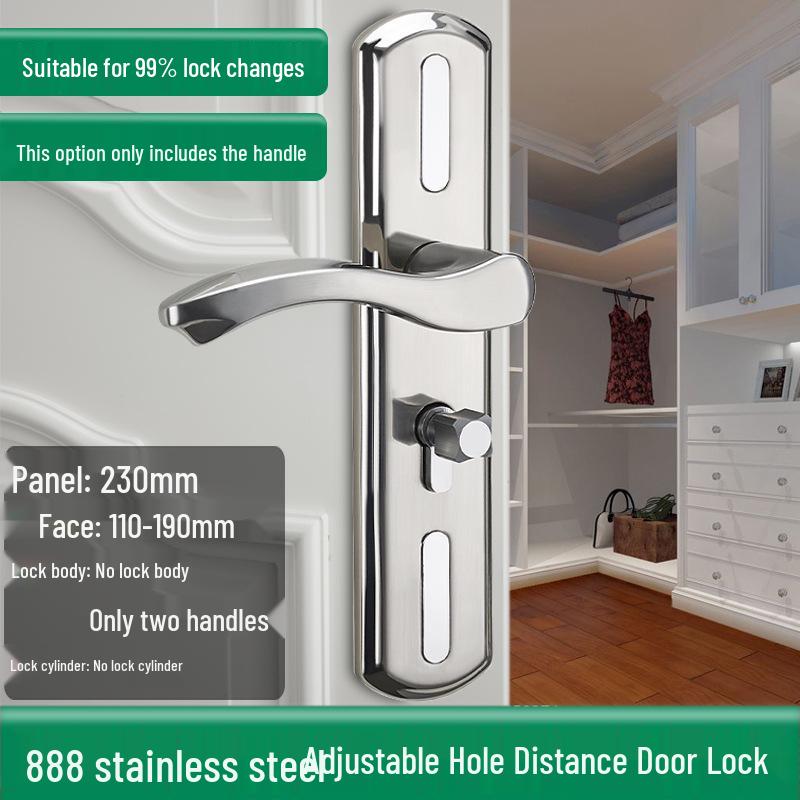 Univerzální magnetický černý vnitřní zámek kliky dveří pro dřevěné dveře ložnice