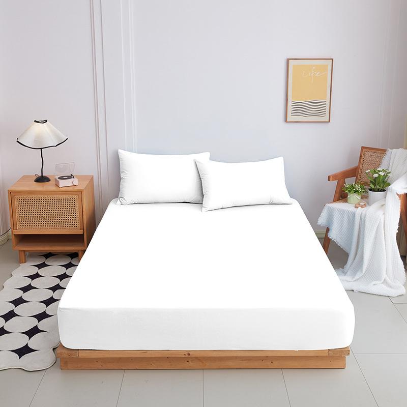 Cotton Fitted Sheet Double Queen King Size Mattress Covers with Elastic Bands 600TC Cotton Fitted Bed Sheet Elastic Band Mattress Cover