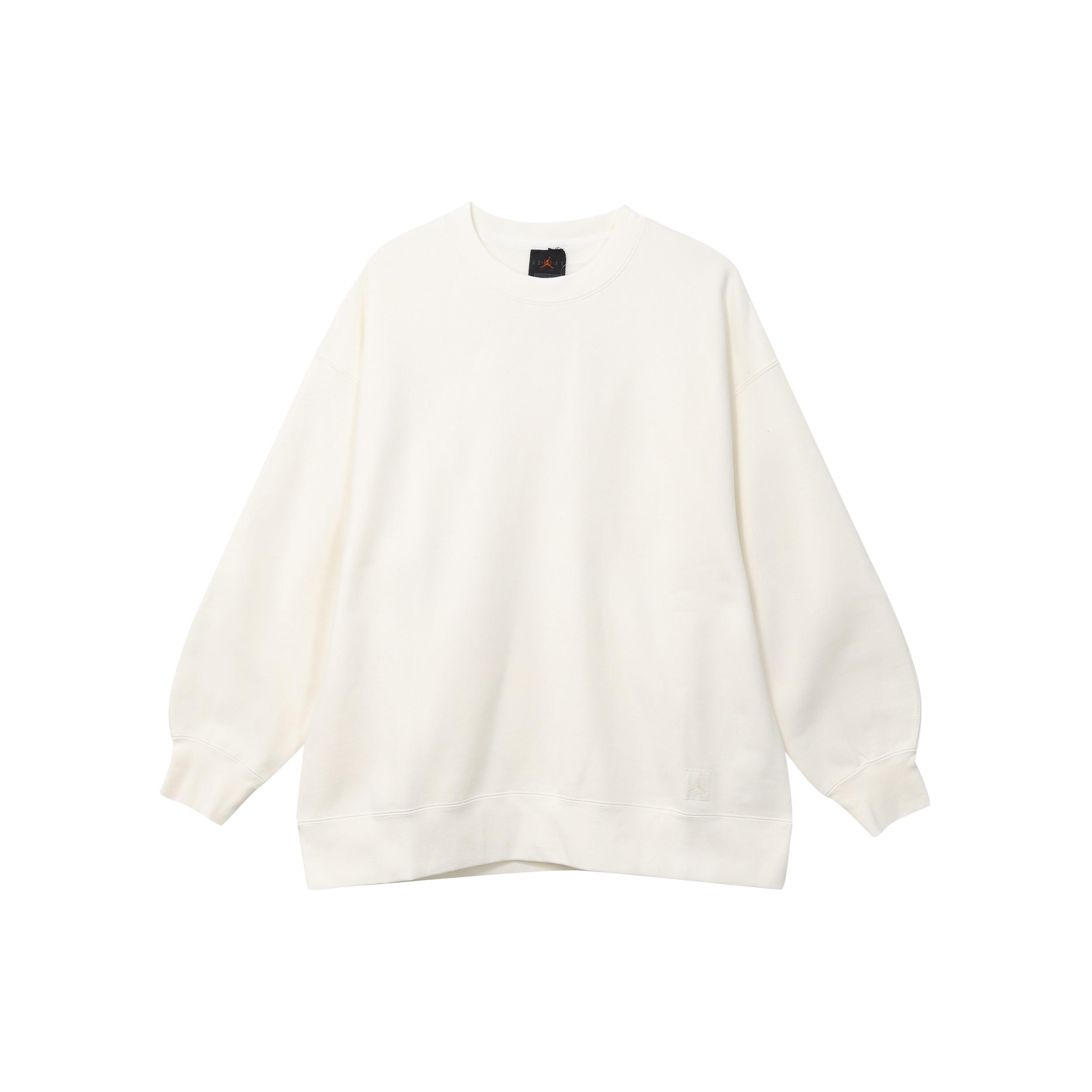 (WMNS) Air Jordan Flight Fleece Crewneck Sweatshirt  White  Women s FB5117-133 L
