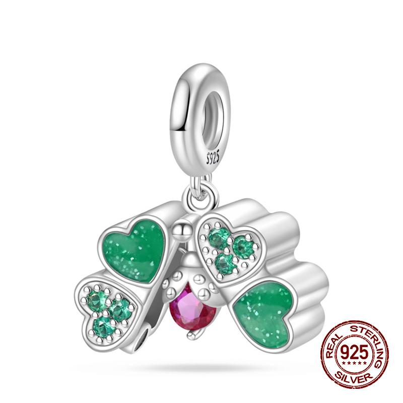 100% Copper Butterfly Protection Heart Charms Flat Bead Fit Pandachoriginal Bracelet Diy Birthday Jewelry Gift