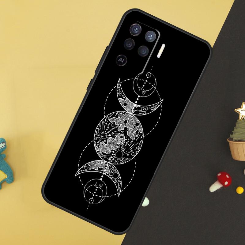 Occult Witchcraft Moon Gothic Witch For OPPO A78 A98 A58 A54 A74 A94 A76 A96 A5 A9 A52 A72 A77 A79 A53S A57S A15 A16 A17 Case