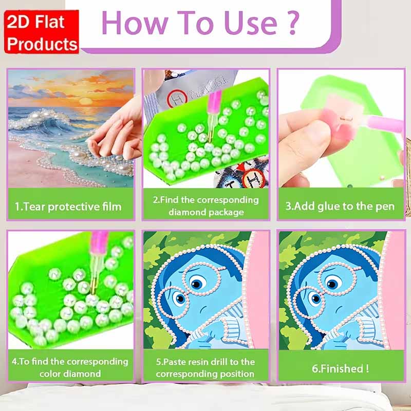 Disney Pearl Painting Pearl Aesthetics for Beginners and Adults, DIY Pearl Diamond Art Painting Kit for Home Wall Decor Gifts