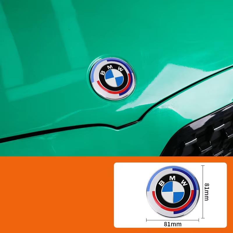 For BMW M E46 E90 E60 Car Sticker A 72/81mm Car Hood Front Rear Trunk Steering Wheel Emblem Badge Replacement Sticker For BMW G30 E46 QBT-BMW XGNST1