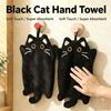 Soft Black Cat Hand Towel Super-Absorbent Kitchen Cleaning Wipe Cloth  Kitchen
