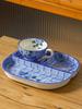 Divided Plate Large Three Grid Plate Divided Plate Ceramic Household Breakfast for One Person