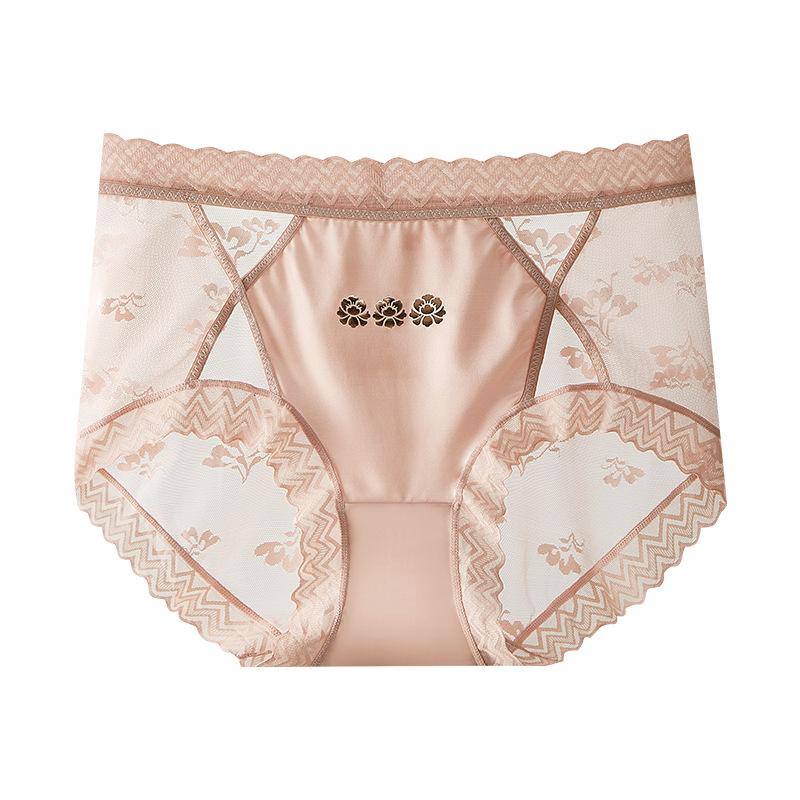 

Девушка Весна Новый Стиль Простой Сексуальный Кружевной С Высокой Посадкой Бесшовный Чистый Хлопок Антибактериальная Ластовица Трусики XL светло-розовый